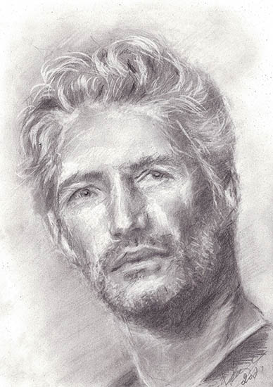 Мужской портрет #2Карандаш/уголь. 2024